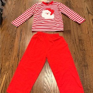 Festive Santa Appliqué Red and White Set